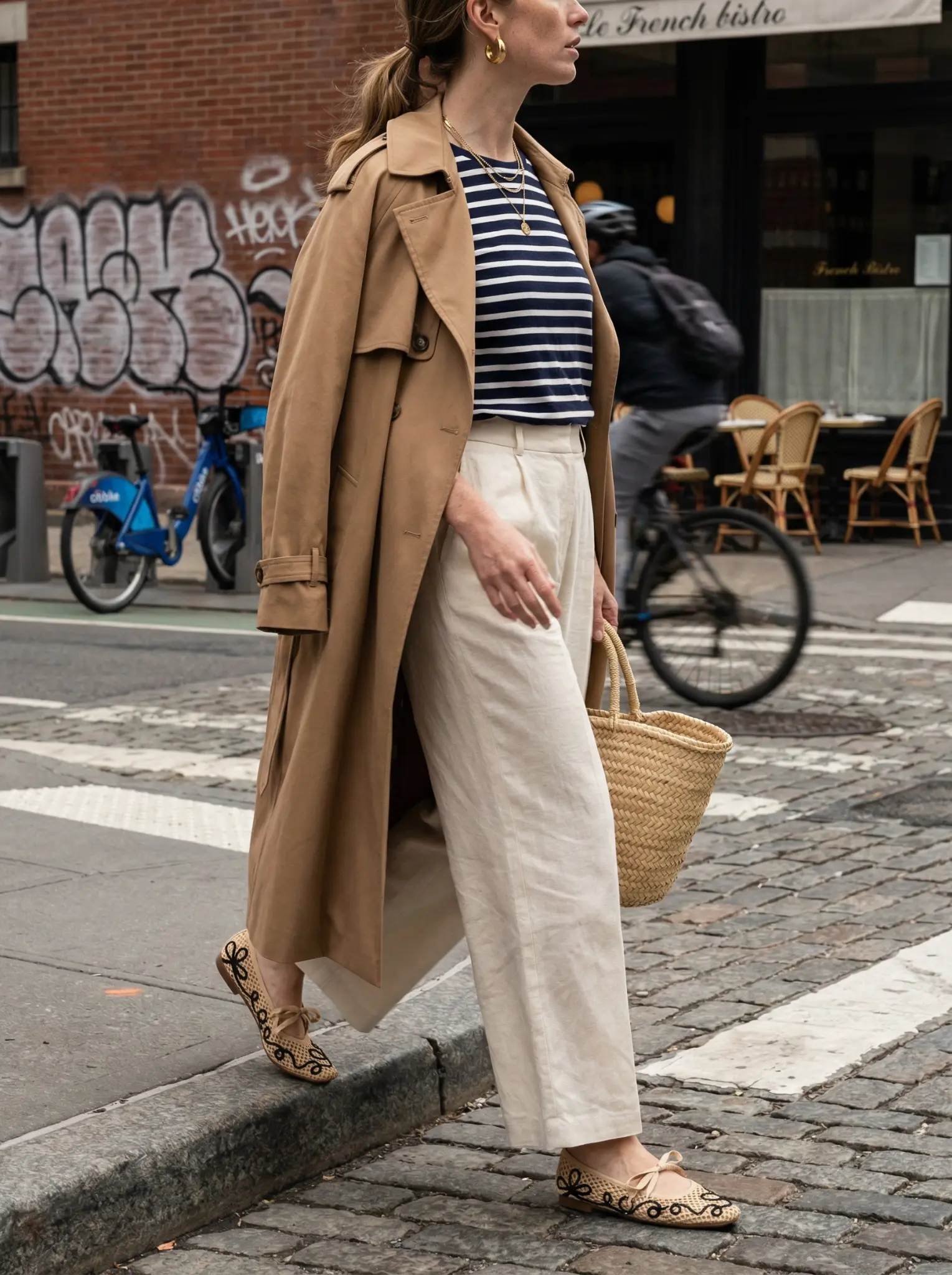 Smart Casual — Trench + Trousers (Dress Up)